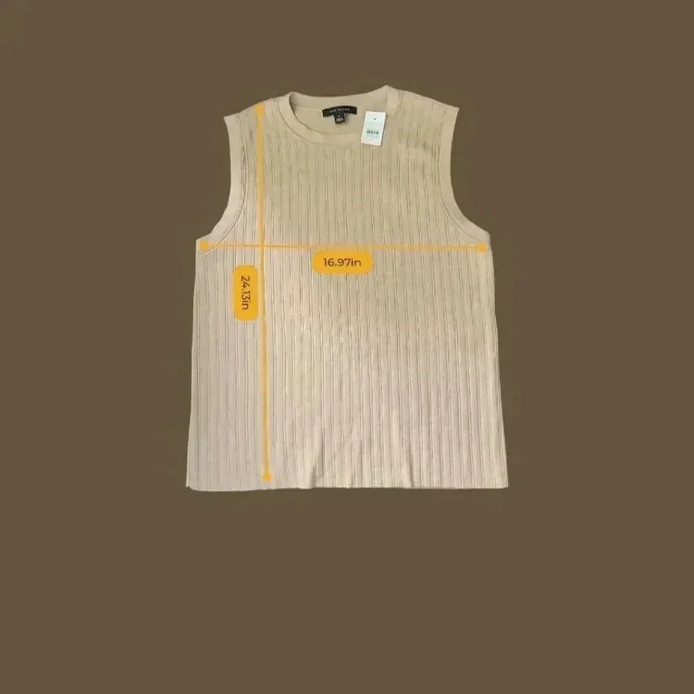Ribbed sweater vest tank top XL - Picture 4 of 4